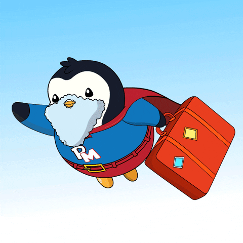 Flying Out Of Office GIF by Pudgy Penguins