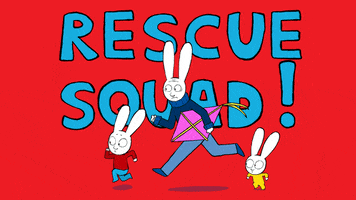 To The Rescue Running GIF by Simon Super Rabbit