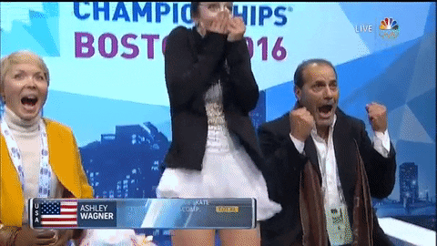 U.S. Figure Skating excited yes boston pumped GIF