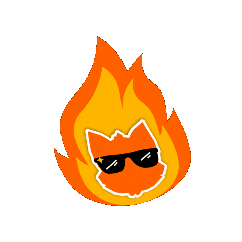 Flamin Fox Sticker by Creatify