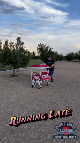 Hurry Up Running GIF by Tailgating Challenge