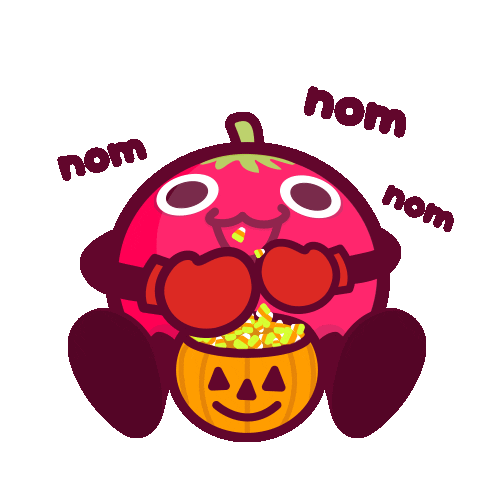 Halloween Nom Sticker by Tiger Wang