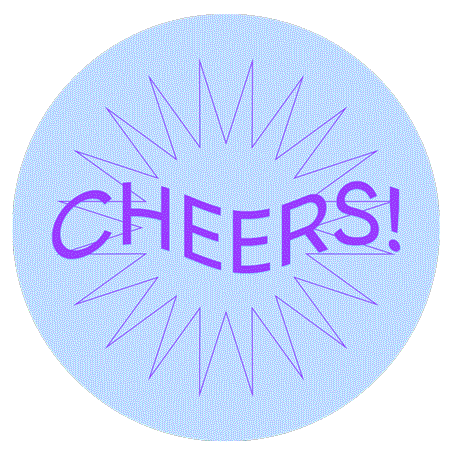 Clink Clink Cheers Sticker by Cherie