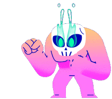 Fight Monster Sticker By Sociedad Fantasma Sticker