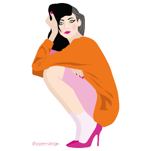 Girl Fashion Sticker