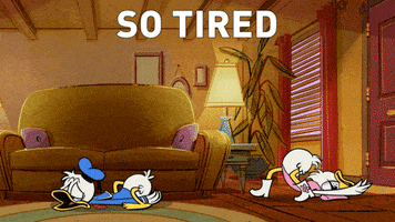 Tired Donald Duck GIF by Mickey Mouse