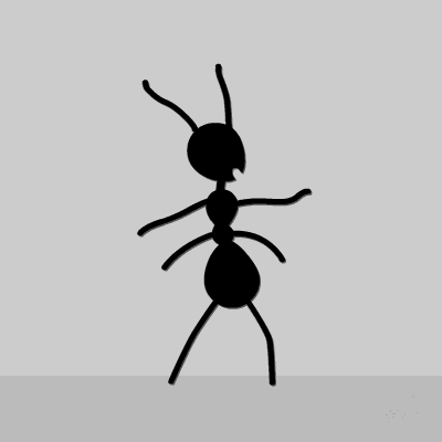 gif of an ant dancing