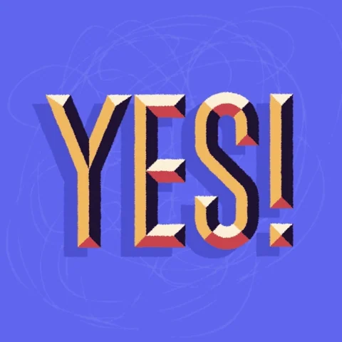 Typography Yes GIF by Mat Voyce