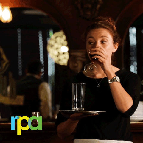 RPA_Advertising wine awkward sip judge GIF