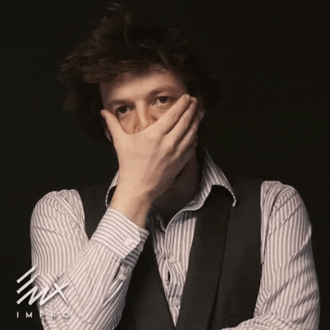 Disapointed Facepalm GIF by EUX Compagnie d'Improvisation