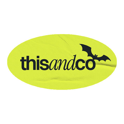 Logo Halloween Sticker by thisandco