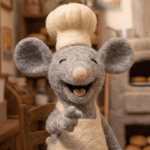 Pointing Bakery GIF