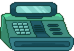 Cash Register Pixel Sticker