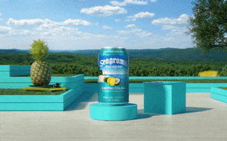 SeagramsEscapes drink cheers lit tropical drink GIF