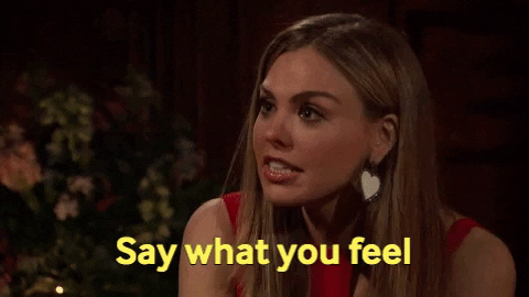 Say What You Feel Hannah Brown GIF by The Bachelorette - Find & Share on GIPHY