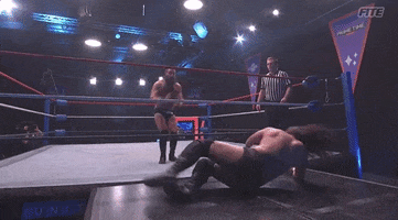 Fall Oops GIF by United Wrestling Network