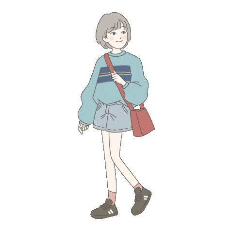 Anime girl walking animation - FlipAnim