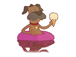 Ice Cream Dog Sticker by doodledo