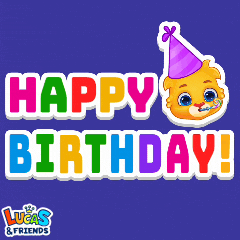 Happy Birthday GIF by Lucas and Friends by RV AppStudios