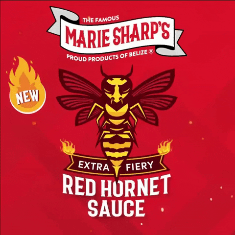 Hot Sauce Fire GIF by Marie Sharp's Habanero Pepper Sauces | #HealthyHotSauce from #Belize