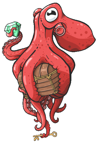 Sea Creature Love Sticker by OctoNation® The Largest Octopus Fan Club!
