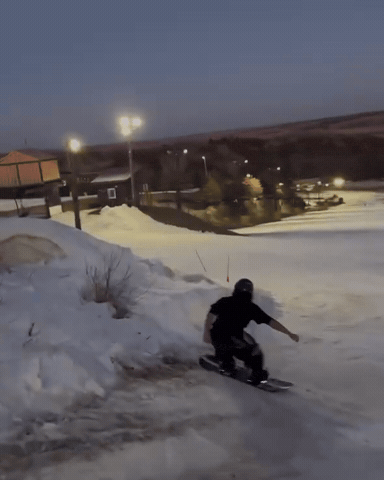 Winter Snowboarding GIF