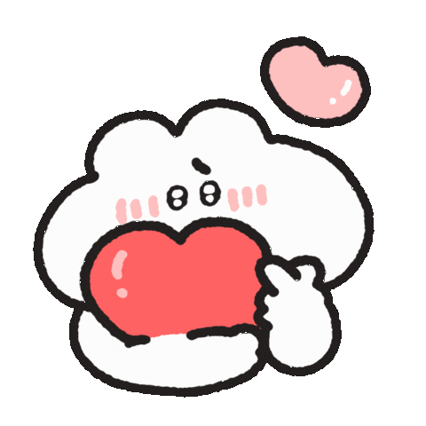 I Love You Hearts Sticker by おめがちゃん