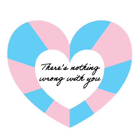 Trans Flag Heart Sticker
