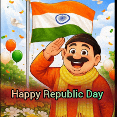 India Flag Happy Republic Day GIF