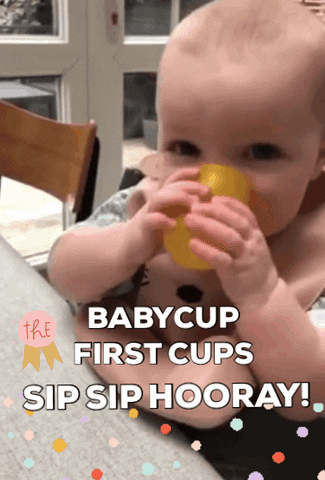 Babycup skills babies sipping toddlers GIF