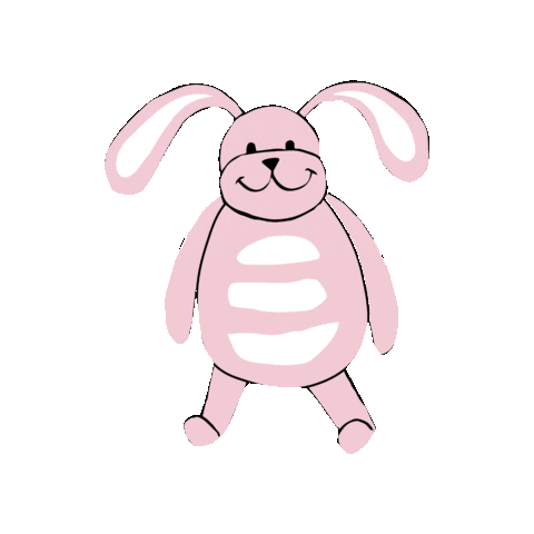 Pink Bunny Sticker by Sleepytot