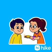 Raksha Bandhan Celebration GIF by Hike Sticker Chat