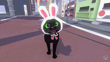 Happy Black Cat GIF by Xbox
