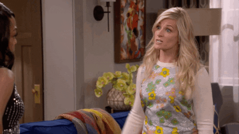 Beth Behrs Reaction GIF by CBS - Find & Share on GIPHY
