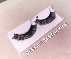 Nessas_aesthetics mink lashes strip lashes nessas aesthetics GIF