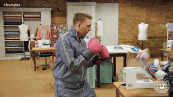 Scared Sewing Bee GIF by The Great British Sewing Bee