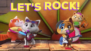 44Cats rock rock on meatball 44 cats GIF