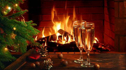 cozy holiday fireplace screensaver