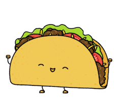 Happy Mexican Food Sticker by Gwyneth Draws