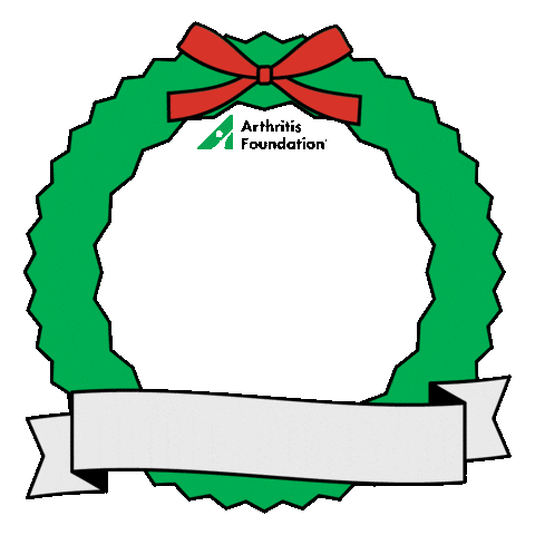 Christmas Wreathe Sticker by Arthritis Foundation