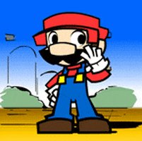 Mario Waving GIF