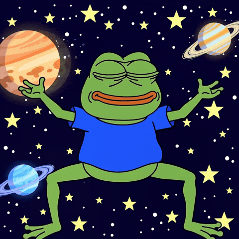Floating Pepe The Frog GIF