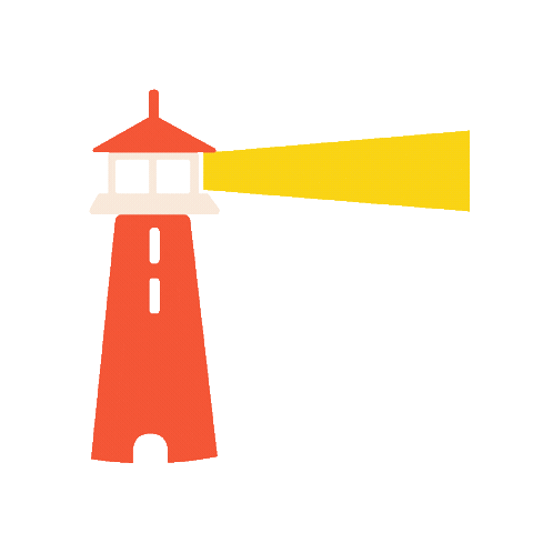 Lighthouse Vuurtoren Sticker by Kamino vzw