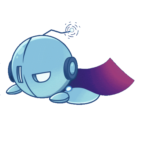 Robot Flying Sticker by Mr.io Games