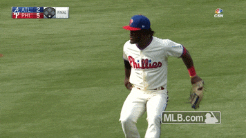 philadelphia phillies outfielders GIF by MLB