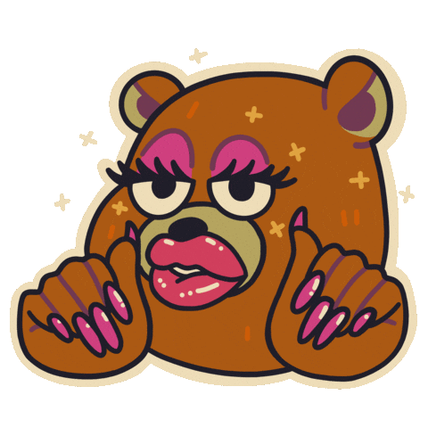 Grizzly Bear Sticker by MokaJake