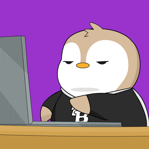 Text Working GIF by Pudgy Penguins