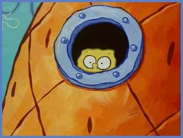 scared spongebob squarepants GIF
