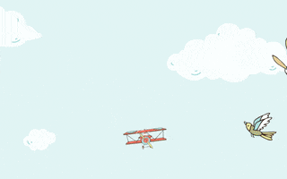 Airplane Planes GIF by Bellabu Bear