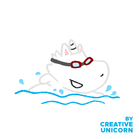 Swim Swimming GIF by Creative Unicorn